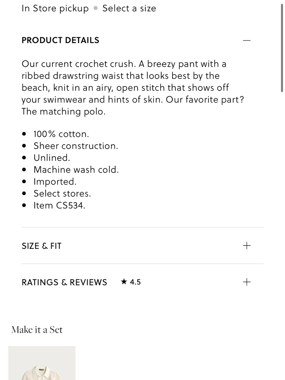 J.Crew Crochet beach pant in cotton - Picture 3 of 7